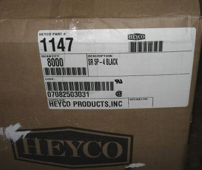 8000 heyco #1147 sr 5P-4 black strain relief bushings