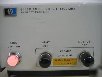 Hp agilent 8447D rf preamplifier, 100 khz - 1.3 ghz