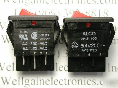 New alco xrm-110D02 rocker power switch spdt 8A 125VAC 