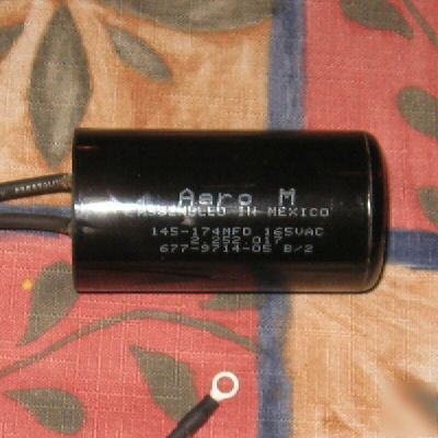 Aerom 145-174 microfarad 165 volt ac starting capacitor