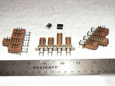 Lot of 4 gang pushbutton switches 