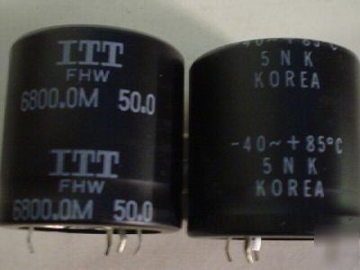 New 10PCS itt 50V 6800UF 4 pin snap-in capacitor 