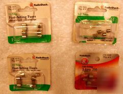 Radioshack lot of 4 packages of assorted fuses