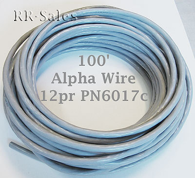 100' alpha wire 6017C communication control cable 12PR