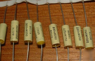50 x 220NF 250V axial capacitors