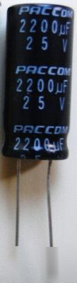 New 25V electrolytic capacitors 2200UF lot of 75 