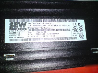 Sew eurodrive movidrive MDX61B0110-5A3-4-00 11KW ac 