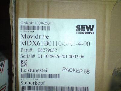 Sew eurodrive movidrive MDX61B0110-5A3-4-00 11KW ac 