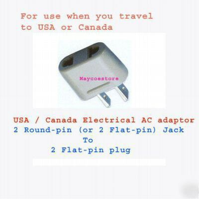 Europe world travel to us canada electrical ac adaptor