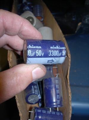 Radial electrolytic capacitor nich 3300MFD 50V 65PC lot