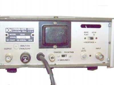 Krohn-hite model 350 low & high frequency cut-off