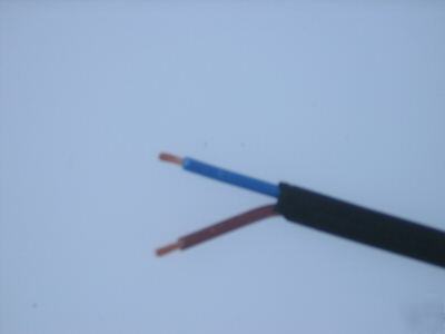 Mains flexible cable oval 1.0MMÂ² black *78P a metre *