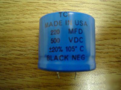 New 25 tci 500V 220UF 105C snap-in capacitors 
