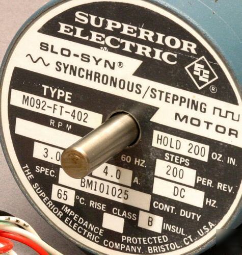 New synchonous stepper motor by superior electric - 
