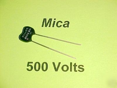 1PF at 500 volts dipped silver mica capacitors : qty=12