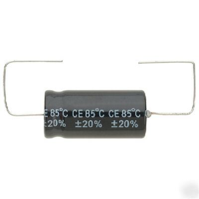 22UF 100V 85 deg axial electrolytic capacitors x 10 rc