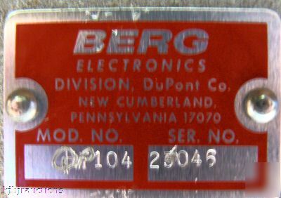 Berg electronics manual arbor press