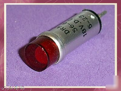 Drake (18 volt) red led bi-pin cartridge lamp