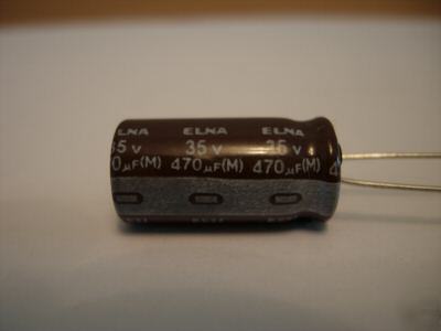 Elna 470UF/35V/105C radial electrolytic capacitor: 200