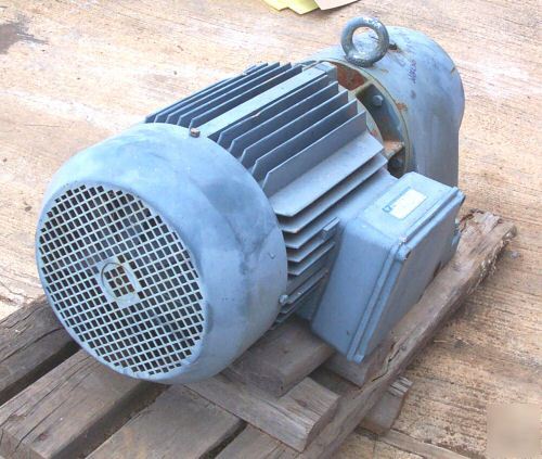 Industrial approx. 15 hp electric gear motor 480 volt