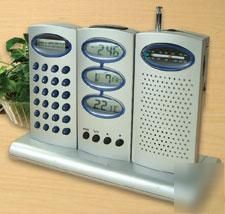 New alarm clock calculator radio temperture electronics 