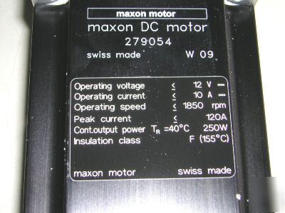 New maxon dc motor re 75 + gear head 250WATT 279054