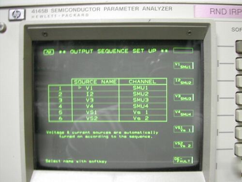 Agilent hp 4145B semiconductor parameter analyzer