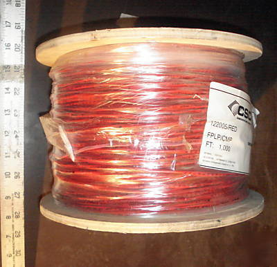 Copper fire wire 16 awg 2 conductor red 1000' spool 20#
