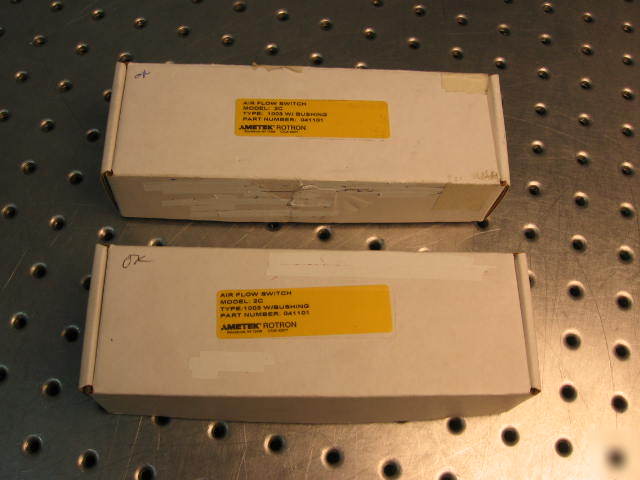 G37556 two ametek rotron 2C air-flow switches