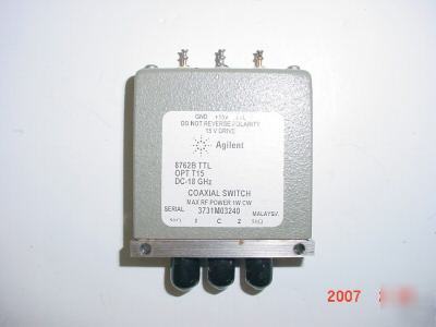Hp / agilent 8762B coaxial switch opt. T15, dc-18GHZ
