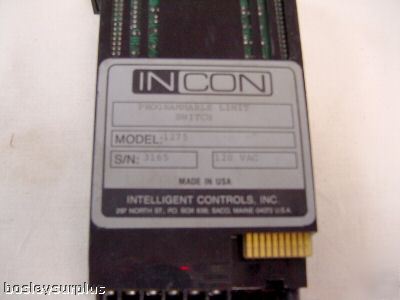 Incon model #1275 programmable limit switch