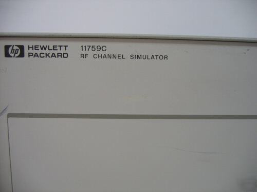 Hp agilent 11759C rf channel simulator, multipath