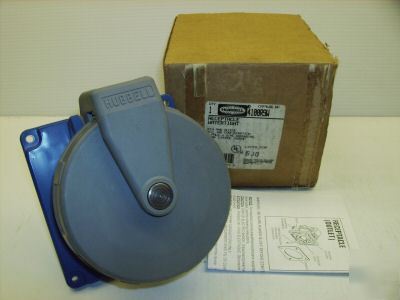 New hubbell pin & sleeve receptacle HBL4100R9W 4100R9W 