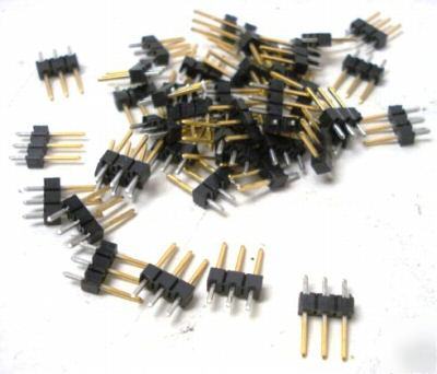 Connector header 3 pin pos 146089-3 amp tyco lot of 50