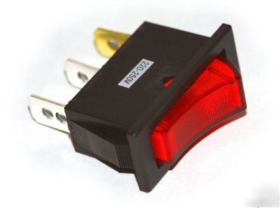 New pcb rocker switch illuminated red mains 