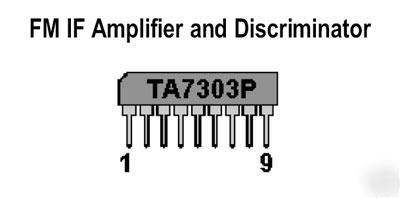 Toshiba TA7303P fm if amp & discriminator 9-pin sip pkg