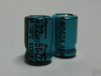 2 rubycon RX30 50V 22UF 130C hightemp low impedance cap