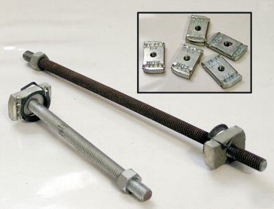 B-line unistrut threaded rod with twirl channel nuts