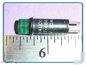 Dialight (28 volt) green led bi-pin cartridge lamp