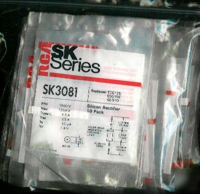 Lot of 650 pieces rca SK3081 diodes nos 