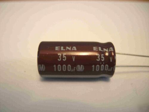 Elna 1000UF/35V/105C radial electrolytic capacitor: 100
