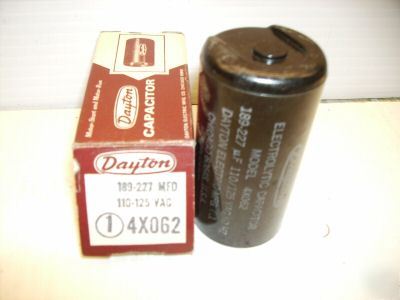 New dayton electric capacitor 4X062 110-125 vac 