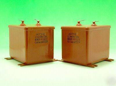 Paper + oil capacitor mbgo-2 20UF / 400V pio mbgo nos