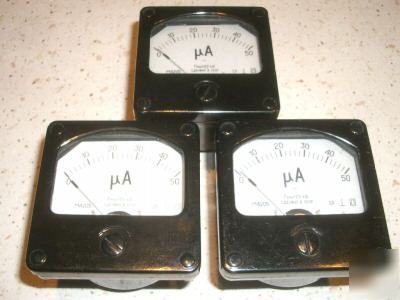 Russian made moving coil panel meter 50UA lot of 3