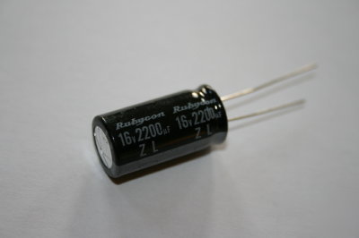 2200MFD 16V radial electrolytic 105 temp BLB56