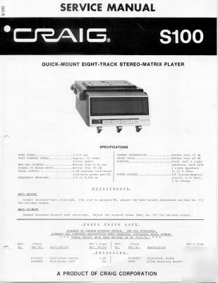 Craig S100 service manual pdf