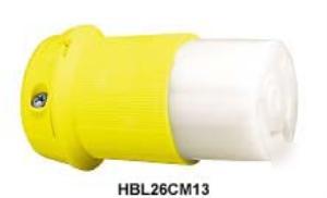 Hubbell HBL26CM10 single receptacle, marine