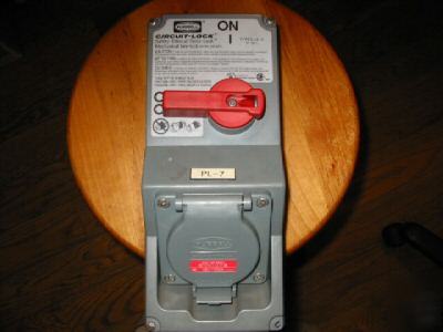 Hubbell circuit-lock 480V 30 amp twist-lock interlock 