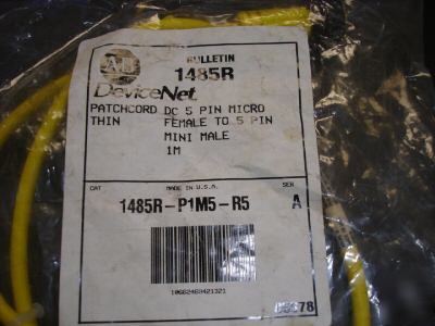 Allen bradley 1485R-P1M5-R5 cable patchcord thin 