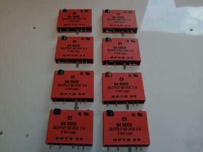 Lot of 8 OPTO22 G4ODC5 digital output modules 60 vdc 3A
